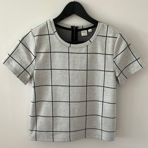 TWIK | Boxy Tee with Grid Pattern